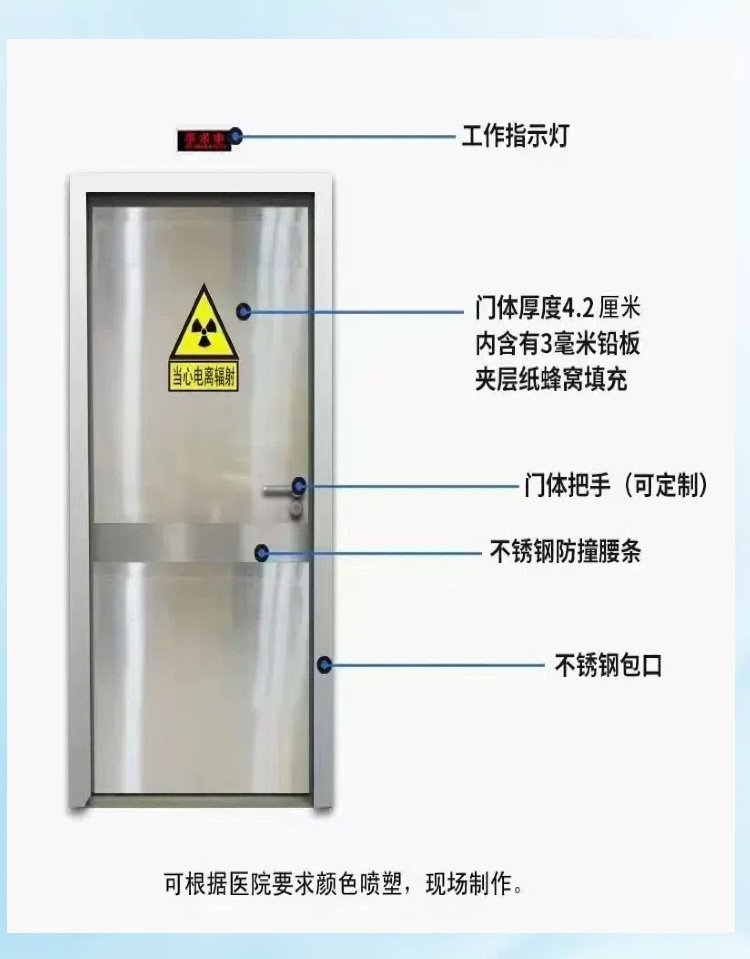 坤祥定制医院防护门 守护医疗安全的防辐射守护者